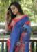 Picture of Bewitching Linen Steel Blue Saree