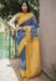 Picture of Marvelous Linen Dark Slate Blue Saree