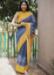 Picture of Marvelous Linen Dark Slate Blue Saree