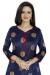 Picture of Appealing Silk Navy Blue Straight Cut Salwar Kameez