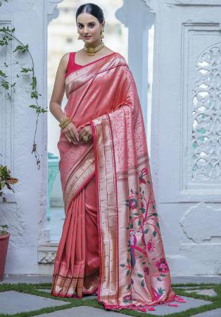 Picture of Radiant Silk Indian Red Saree