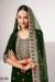 Picture of Rayon Dark Olive Green Straight Cut Salwar Kameez