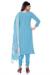 Picture of Cotton Light Steel Blue Straight Cut Salwar Kameez