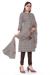 Picture of Amazing Cotton Dark Grey Straight Cut Salwar Kameez