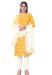 Picture of Radiant Cotton Yellow Straight Cut Salwar Kameez