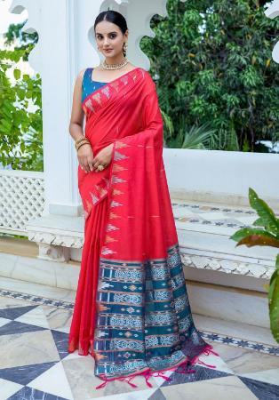 Picture of Amazing Silk Crimson Saree