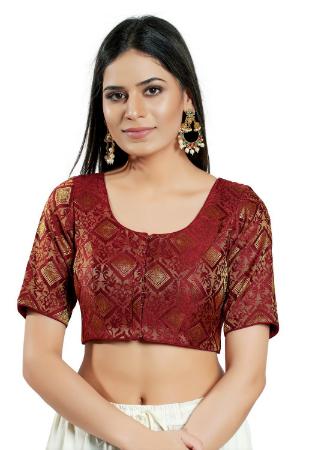 Picture of Ravishing Brasso Maroon Designer Blouse