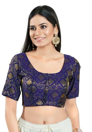 Picture of Fine Brasso Midnight Blue Designer Blouse