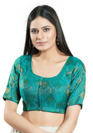 Picture of Statuesque Brasso Dark Turquoise Designer Blouse