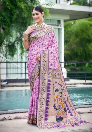 Picture of Comely Silk Hot Pink Saree