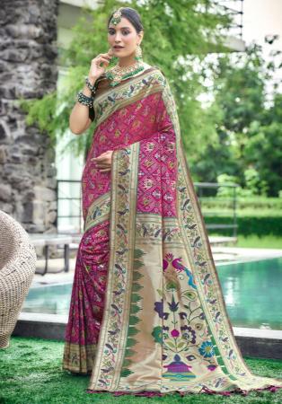 Picture of Radiant Silk Pale Violet Red Saree