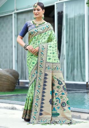 Picture of Marvelous Silk Dark Sea Green Saree