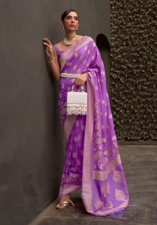 Picture of Lovely Chiffon Medium Orchid Saree