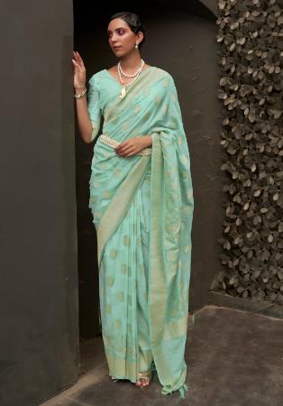 Picture of Excellent Chiffon Cadet Blue Saree