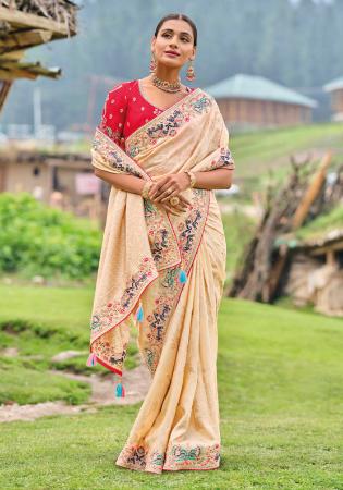 Picture of Graceful Silk Tan Saree