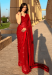 Picture of Pretty Georgette Fire Brick Saree