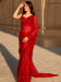 Picture of Pretty Georgette Fire Brick Saree