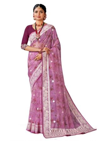 Picture of Admirable Silk Rosy Brown Saree