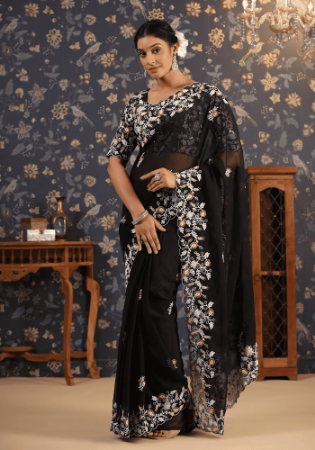 Picture of Admirable Georgette Black Saree