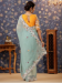 Picture of Statuesque Georgette Sky Blue Saree