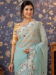 Picture of Statuesque Georgette Sky Blue Saree