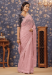 Picture of Stunning Georgette Rosy Brown Saree