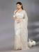 Picture of Shapely Georgette & Net White Smoke Saree