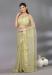 Picture of Comely Georgette & Net Dark Khaki Saree