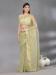 Picture of Comely Georgette & Net Dark Khaki Saree