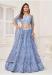 Picture of Graceful Net Light Steel Blue Lehenga Choli