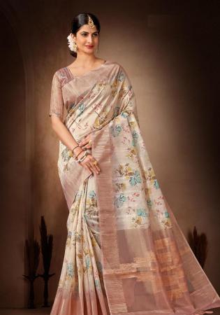 Picture of Ideal Organza Tan Saree