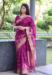 Picture of Statuesque Linen & Silk Orchid Saree