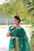 Picture of Enticing Linen & Silk Forest Green Saree