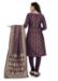 Picture of Marvelous Silk Purple Straight Cut Salwar Kameez