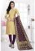 Picture of Silk Pale Golden Rod Straight Cut Salwar Kameez