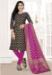 Picture of Admirable Silk Navy Blue Straight Cut Salwar Kameez