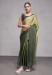 Picture of Magnificent Silk Dark Olive Green Saree