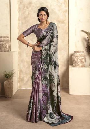 Picture of Admirable Satin & Silk Rosy Brown Saree