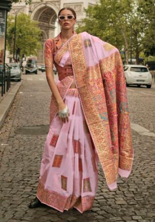 Picture of Stunning Silk Rosy Brown Saree