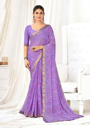 Picture of Shapely Chiffon Medium Purple Saree