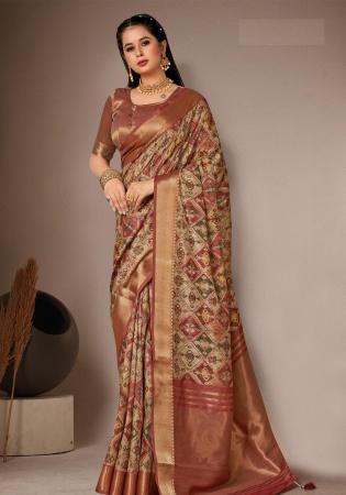 Picture of Splendid Silk Rosy Brown Saree