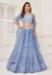 Picture of Charming Net Light Steel Blue Lehenga Choli