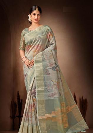 Picture of Beauteous Organza Rosy Brown Saree