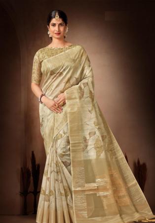 Picture of Statuesque Organza Tan Saree