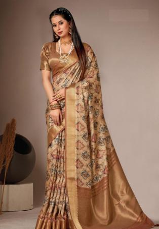 Picture of Fine Silk Tan Saree