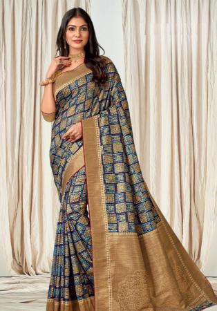 Picture of Pleasing Silk Slate Grey Saree