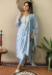 Picture of Chiffon Light Steel Blue Readymade Salwar Kameez