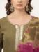 Picture of Cotton Dark Olive Green Readymade Salwar Kameez