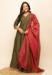 Picture of Cotton Dark Olive Green Readymade Salwar Kameez