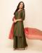 Picture of Cotton Dark Olive Green Readymade Salwar Kameez